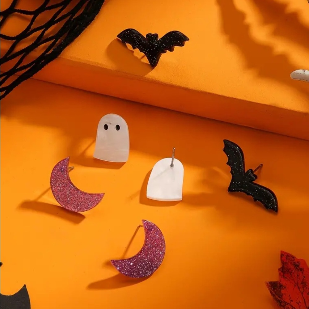 Halloween Earrings ~ Set of 3 - Picture 2 of 3